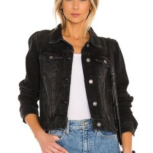 Free People Black Denim Jacket